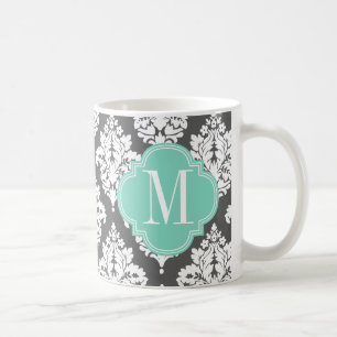 Taza De Café Personalizado elegante del carbón de leña y de l