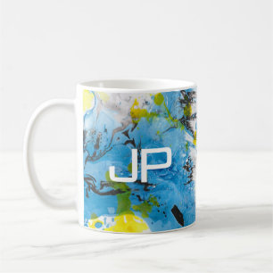 Taza De Café Personalizado Elegante Moderno Abstracto Arte Amar
