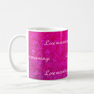 Taza De Café Personalizado Elegante moderno fuschia abstracto r