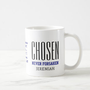 Taza De Café Personalizado ELEGIDO NUNCA ABANDONADO Cristiano