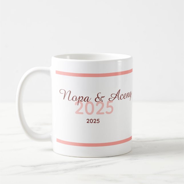 Taza De Café Personalizado Embarazo Género revelar simple Minim (Izquierda)