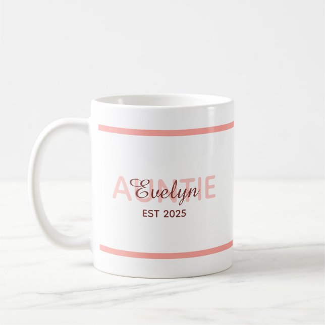 Taza De Café Personalizado Embarazo Género revelar simple Minim (Izquierda)
