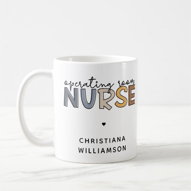 Taza De Café Personalizado Enfermero En Sala De Operaciones O A (Izquierda)