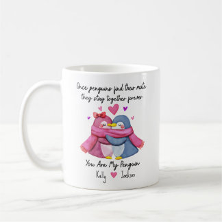 Taza De Café Personalizado Eres Mi Perra Pingüina Para Pareja