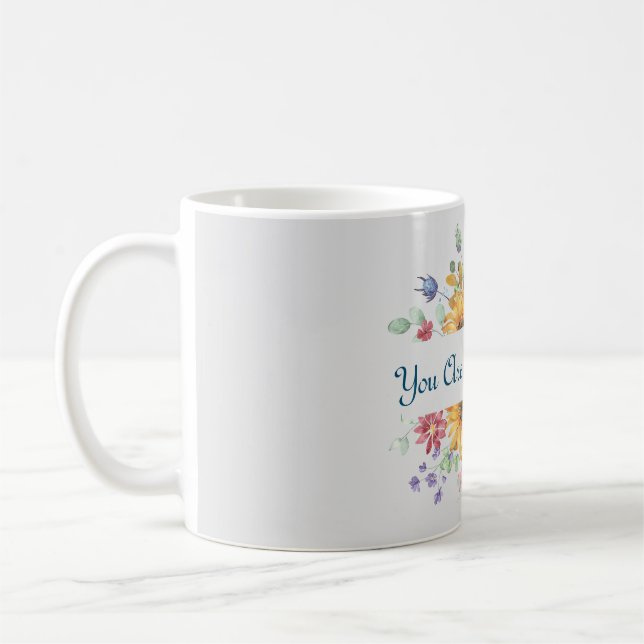 Taza De Café Personalizado Eres mi sol y girasol (Izquierda)
