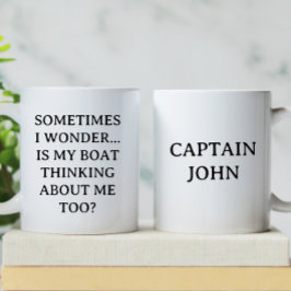 Taza De Café Personalizado Es El Pensamiento De Mi Barco | Bote