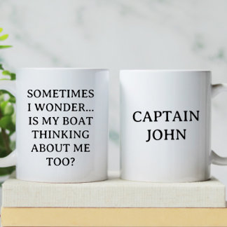 Taza De Café Personalizado Es El Pensamiento De Mi Barco | Bote