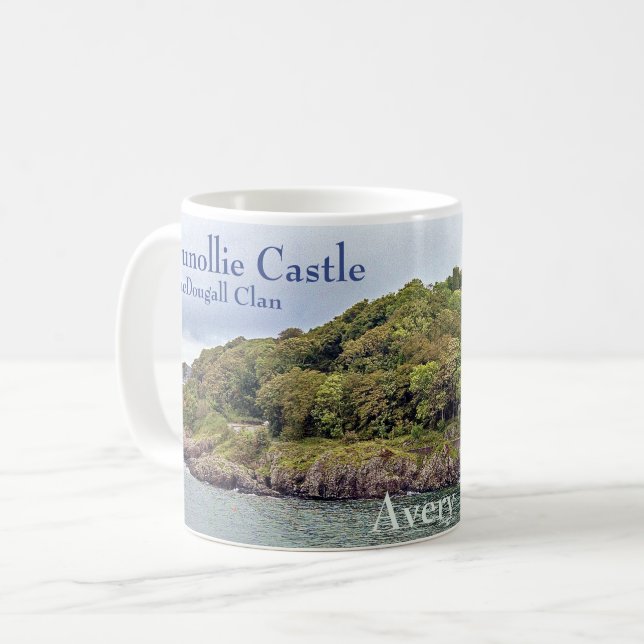 Taza De Café Personalizado escocés MacDougall Clan Castle Mug (Anverso izquierdo)