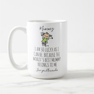 Taza De Café Personalizado Esta Mamá Pertenece A, Día de la Mad