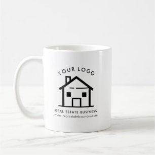 Taza De Café Personalizado Estate Agent Business Logo Promotion