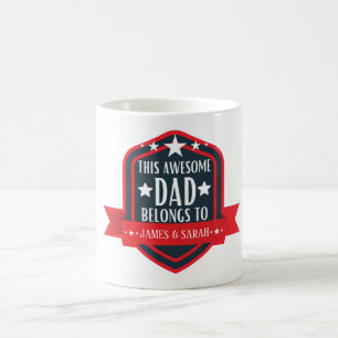 Taza De Café Personalizado Este Increíble Papá Pertenece A,