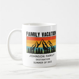 Taza De Café Personalizado Familia Vacaciones Montañas Senderis
