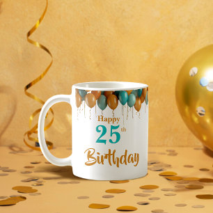 Taza De Café Personalizado Feliz 25 Aniversario del Café Mug
