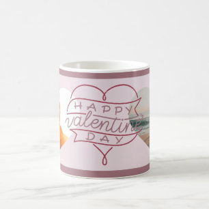 Taza De Café Personalizado Feliz Día del Corazón de San Valentí