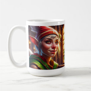 Taza De Café Personalizado Feliz Navidad Tía Lindo Elfo