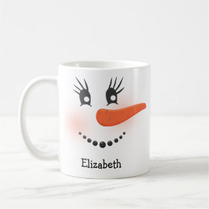 Taza De Café Personalizado Feliz regalo de Navidad a Snowman Fa