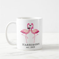 Personalizado flamingo guión de nombre de pareja r