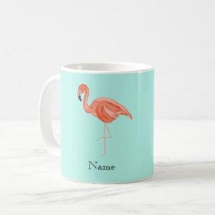 Taza De Café Personalizado Flamingo Tropical