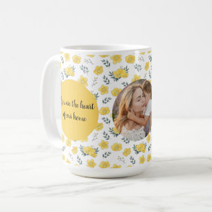 Taza De Café Personalizado floral   Regalo del Día de la Madre 