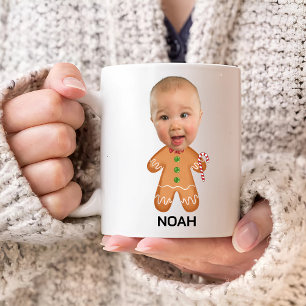 Taza De Café Personalizado foto bebé cara a cara Navidades grac