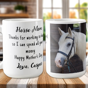 Taza De Café Personalizado Foto Caballo Ecuestre Lover