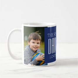 Taza De Café Personalizado Foto Día del Padre Mug Azul