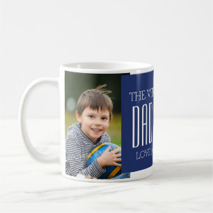 Taza De Café Personalizado Foto Día del Padre Mug Azul