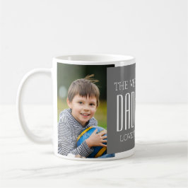 Taza De Café Personalizado Foto Día del Padre Mug Gray