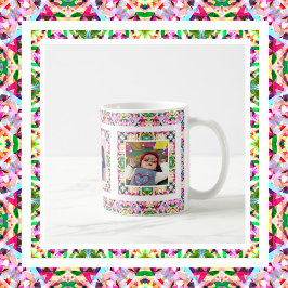 Taza De Café Personalizado foto Mamá del Día de la Madre Verde