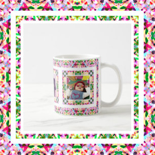 Taza De Café Personalizado foto Mamá del Día de la Madre Verde