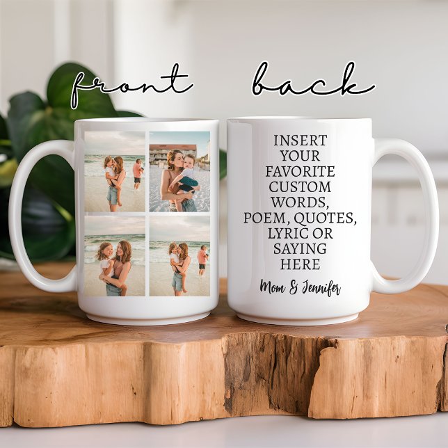 Taza De Café Personalizado Foto Mug para mamá, papá, profesor o (custom photo mug, personalized quote mug, custom coffee mug, custom saying mug, Custom mug for mom,)