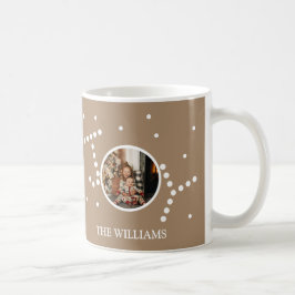Taza De Café Personalizado Foto Navidades marrones naturales