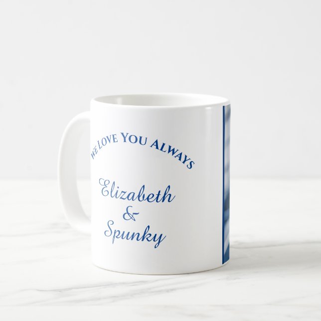 Taza De Café Personalizado Foto que te queremos (Anverso izquierdo)