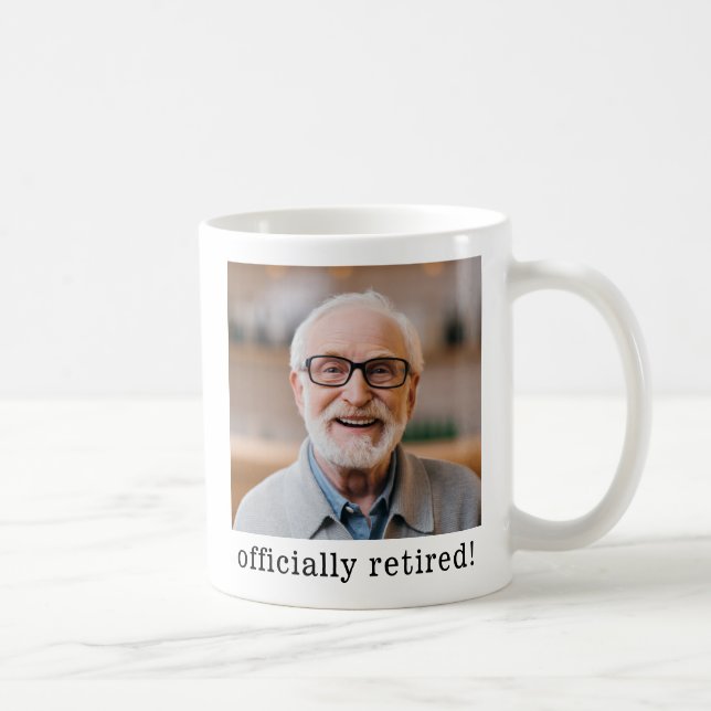 Taza De Café Personalizado Foto Retirada Regalo de Jubilación S (Derecha)