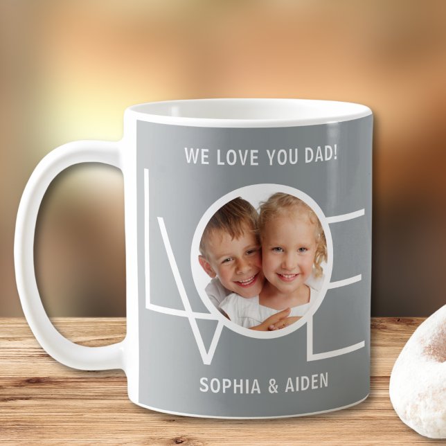 Taza De Café Personalizado foto: te queremos, papá, el gris del (Subido por el creador)