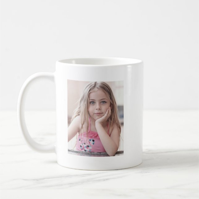 Taza De Café Personalizado foto y tazón de café de texto (Izquierda)