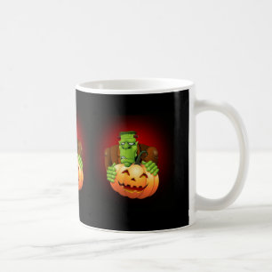 Taza De Café Personalizado Frankenstein con Calabaza