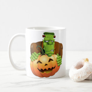 Taza De Café Personalizado Frankenstein con Calabaza