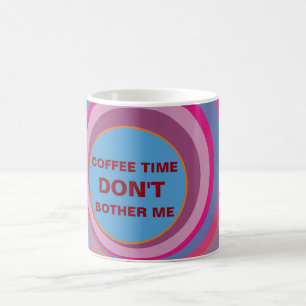 Taza De Café Personalizado girly bonito giratoria círculos arte