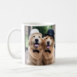 Taza De Café Personalizado Golden Retriever Boda Mugs