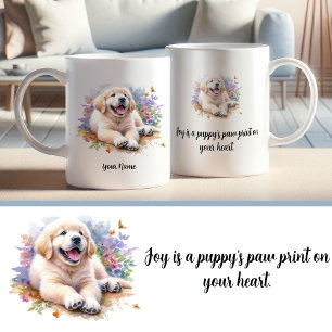 Taza De Café Personalizado Golden Retriever Mug con cita
