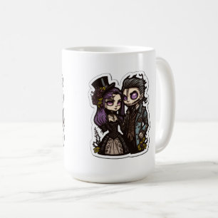 Taza De Café Personalizado gótico Pareja Pegatina Art Classic M