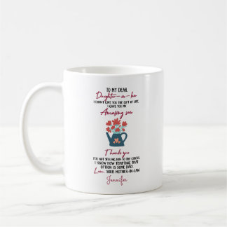Taza De Café Personalizado Gracias Hija En Derecho Café Mug