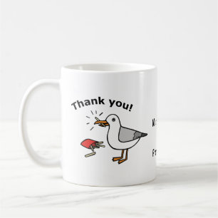 Taza De Café Personalizado gracioso Gracias a Gaviota Regalo co