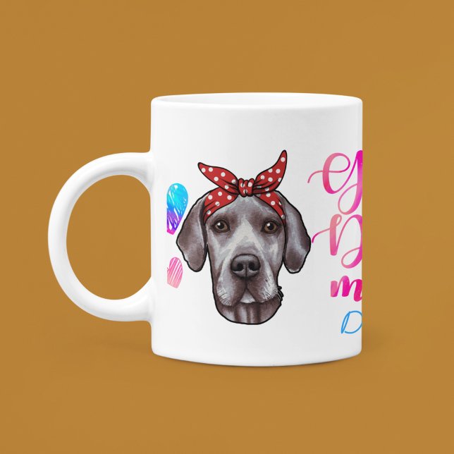Taza De Café Personalizado Gran Dane Mamá se aburre del amante  (Subido por el creador)