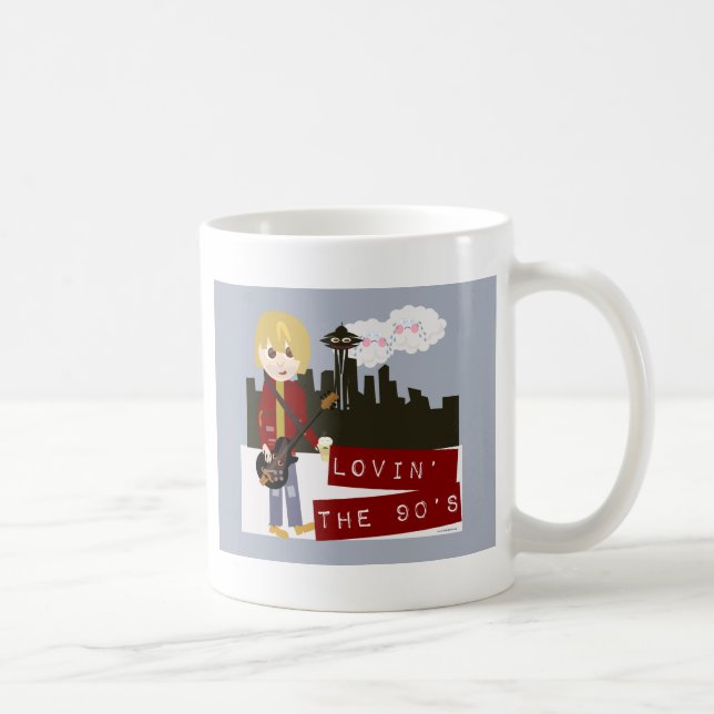 Taza De Café personalizado Grunge de los años 90 (Derecha)