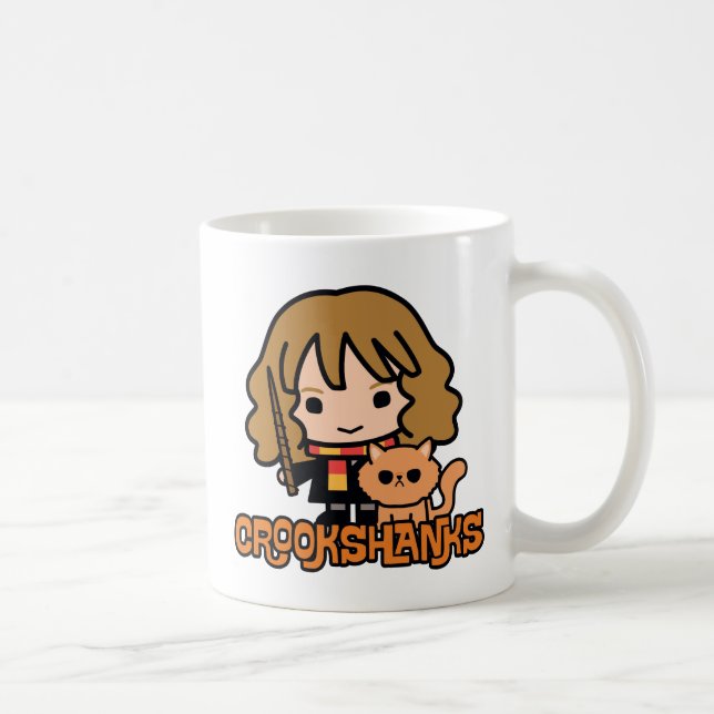 Taza De Café Personalizado Hermione y Crookshanks (Derecha)