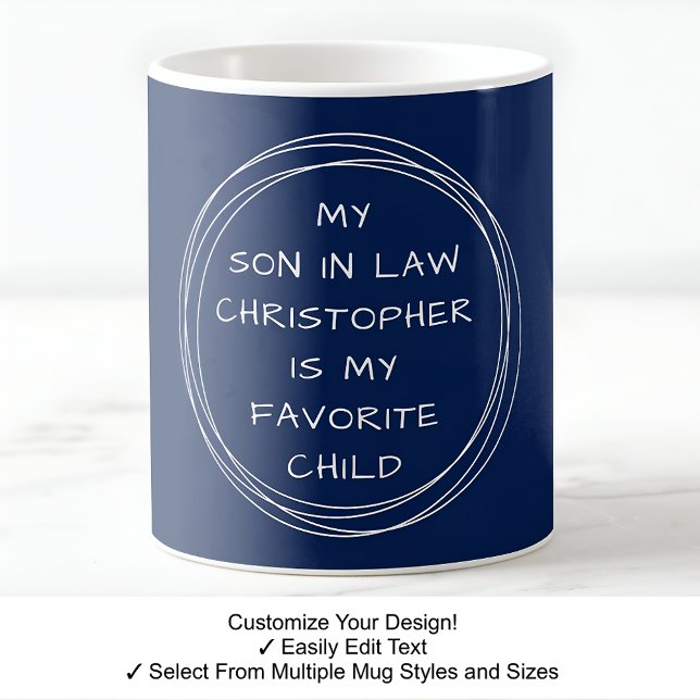 Taza De Café Personalizado, Hijo De Leyes, Navidades, Cumpleaño (Subido por el creador)