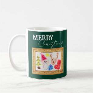 Taza De Café Personalizado Holiday Mug con el trabajo de su hij