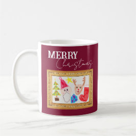 Taza De Café Personalizado Holiday Mug con el trabajo de su hij
